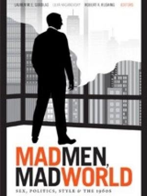 book cover, silhouette of man against cityscape 